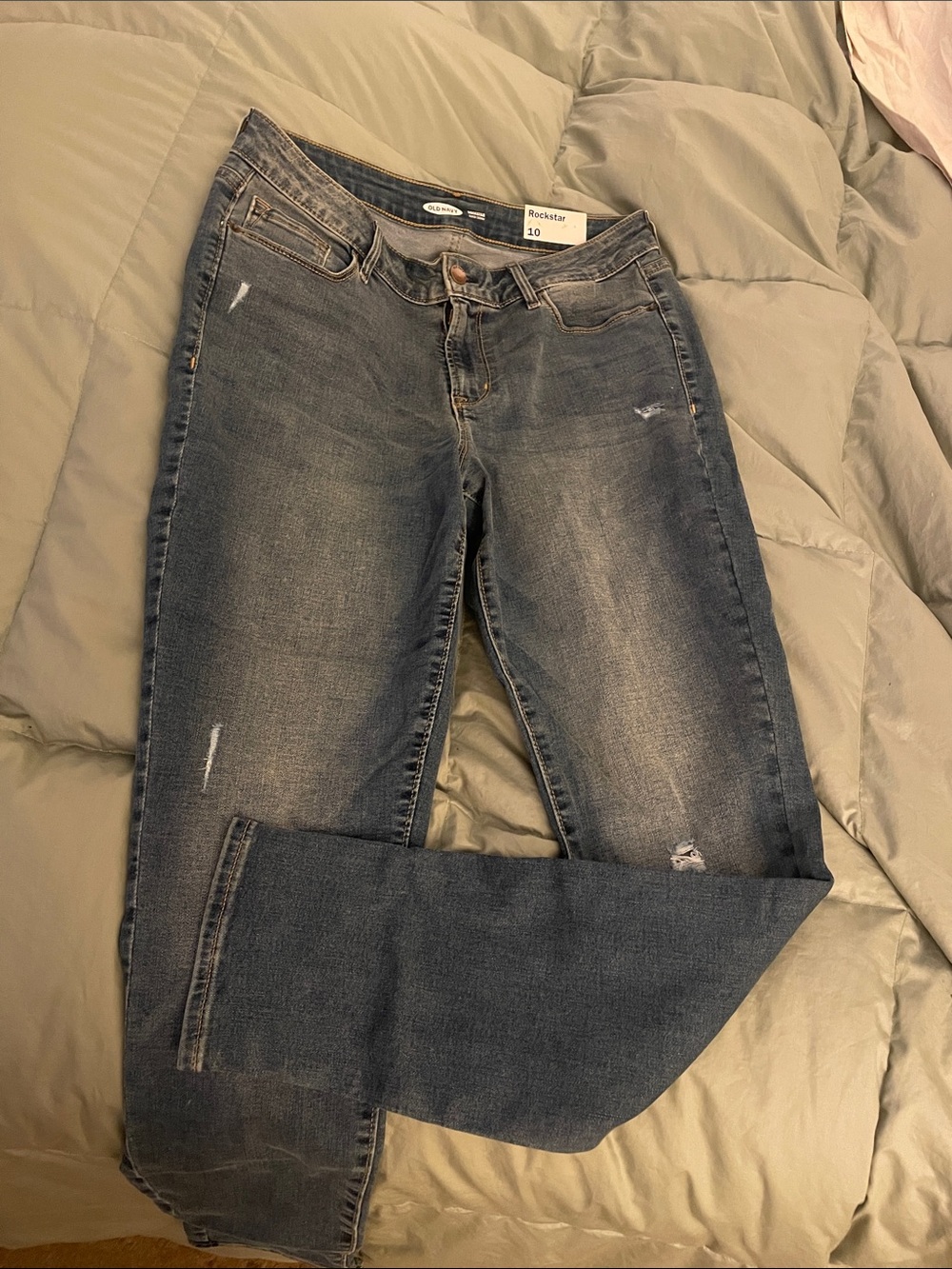 Women's Blue Distressed Jeans